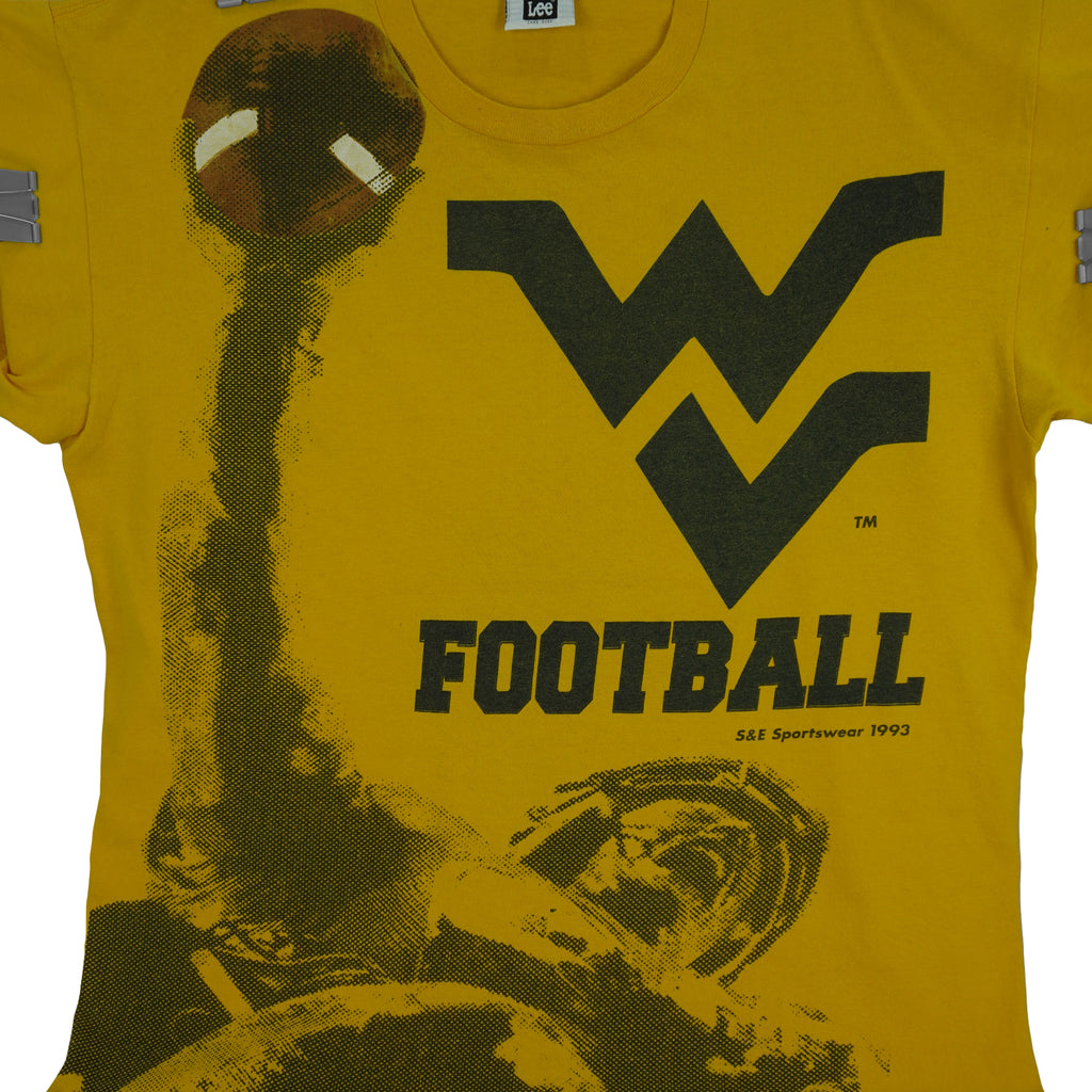 NCAA (Lee) - West Virginia Mountaineers Football T-Shirt 1993 X-Large Vintage Retro