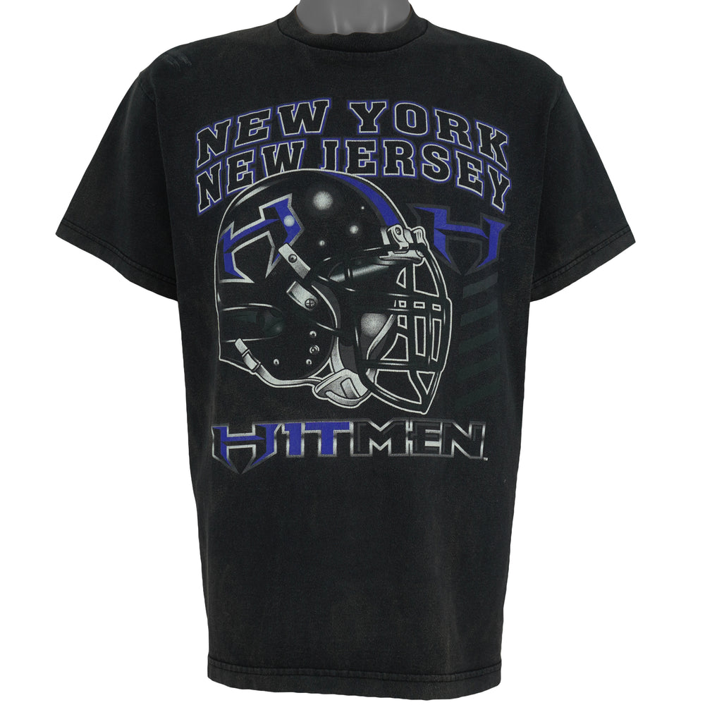 Vintage (DP) - XFL New York/New Jersey Hitmen T-Shirt 1990s Large Vintage Retro