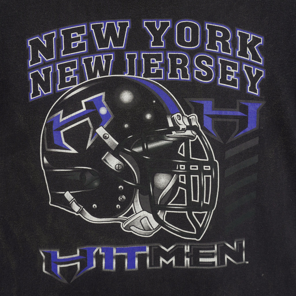 Vintage (DP) - XFL New York/New Jersey Hitmen T-Shirt 1990s Large Vintage Retro
