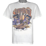 NFL (Logo Athletic) - Super Bowl XXXV Giants VS Ravens T-Shirt 2001 Medium Vintage Retro Football