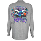 NBA (Signal) - Charlotte Hornets Big Logo Long Sleeved Shirt 1990s Large Vintage Retro Basketball