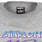 NBA (Signal Sports) - Charlotte Hornets Long Sleeved Shirt 1990s Large