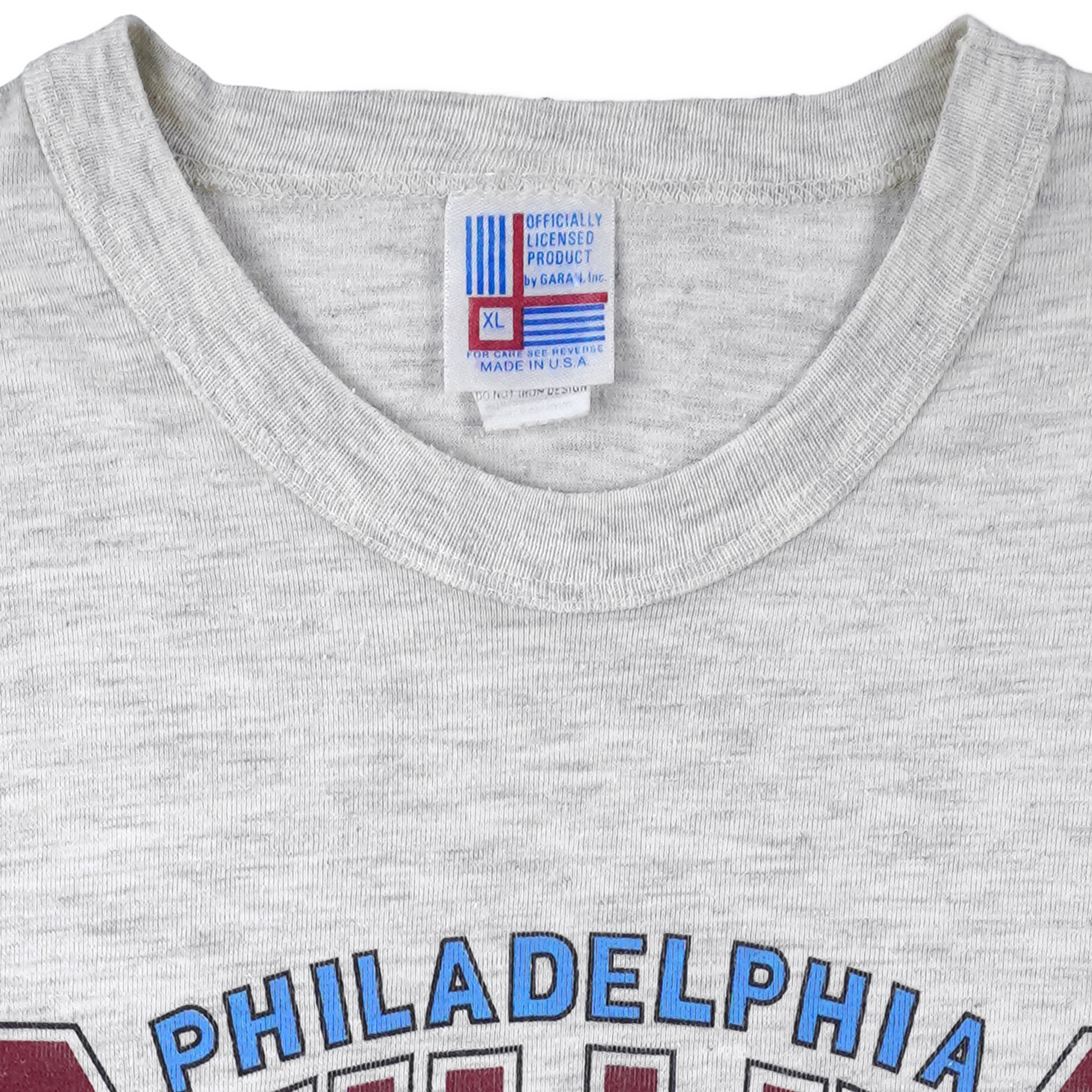 MLB (Garan) - Philadelphia Phillies Single Stitch T-Shirt 1990 X-Large Vintage Retro Baseball