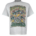 NFL (Pro Player) - Green Bay Packers Champs Players Caricature T-Shirt 1996 Medium Vintage Retro Football