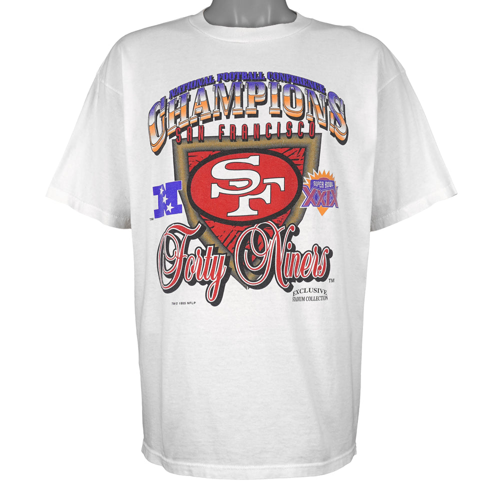 NFL (Competitor) - San Francisco 49ers Super Bowl XXIX Champions T-Shirt 1995 X-Large Vintage Retro Football