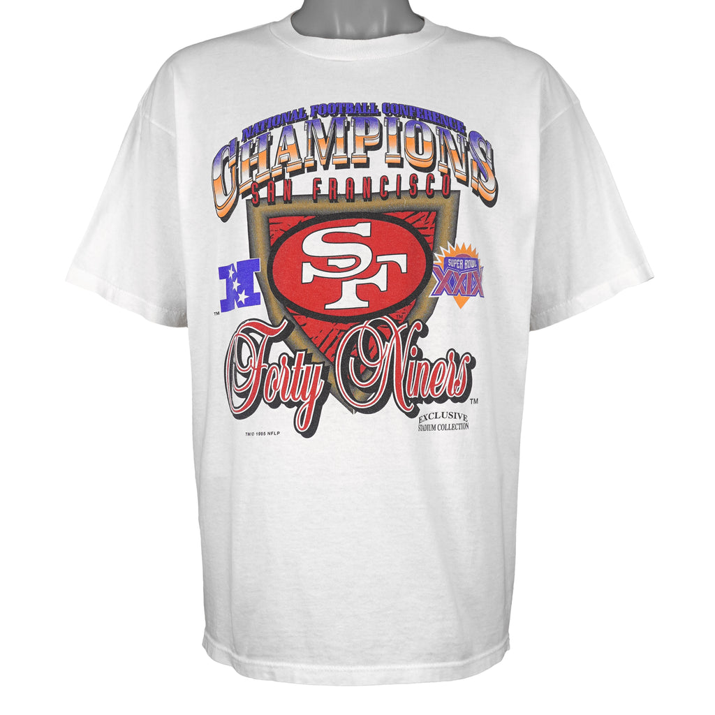 NFL (Competitor) - San Francisco 49ers Super Bowl XXIX Champions T-Shirt 1995 X-Large Vintage Retro Football