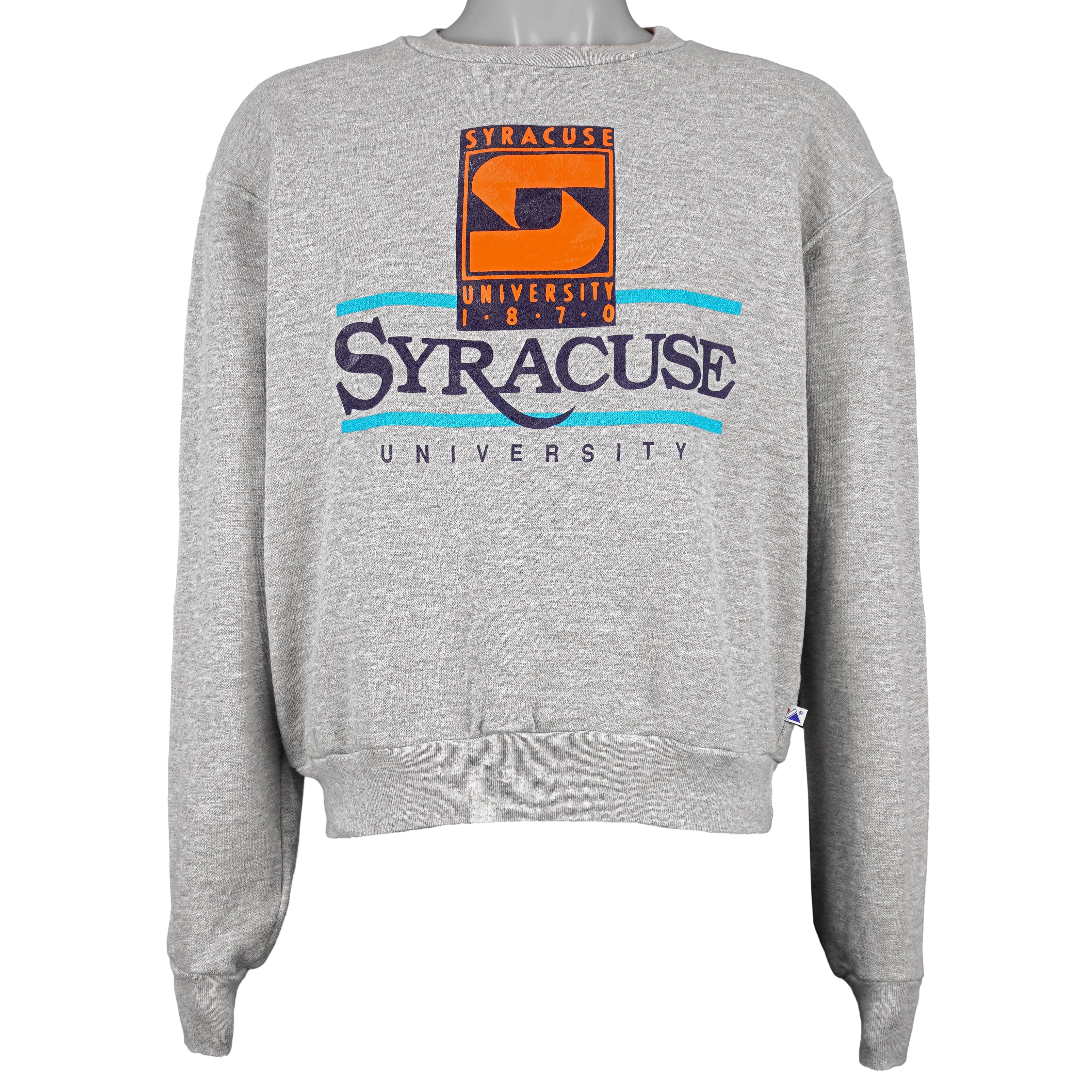 NCAA (Majestic) - Syracuse University 1870 Crew Neck Sweatshirt 1990s Large Vintage Retro