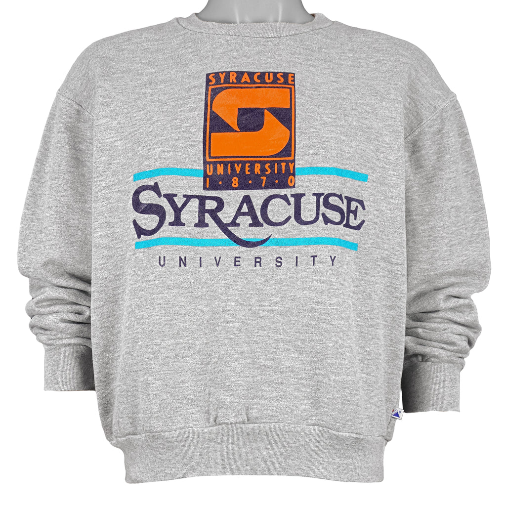 NCAA (Majestic) - Syracuse University 1870 Crew Neck Sweatshirt 1990s Large Vintage Retro