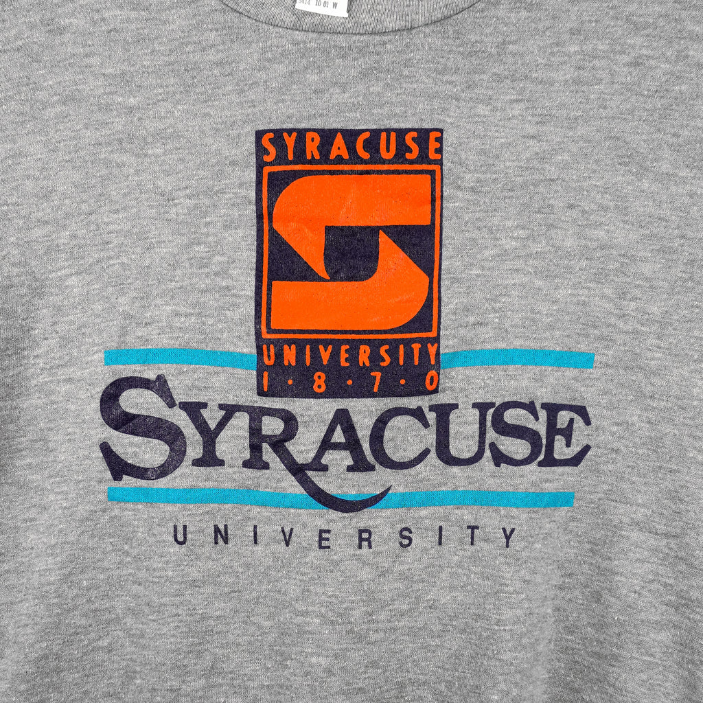 NCAA (Majestic) - Syracuse University 1870 Crew Neck Sweatshirt 1990s Large Vintage Retro