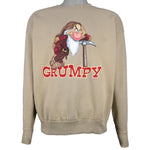 Disney (Hanes) - Grumpy Seven Dwarfs Crew Neck Sweatshirt 1990s Large Vintage Retro
