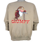 Disney (Hanes) - Grumpy Seven Dwarfs Crew Neck Sweatshirt 1990s Large Vintage Retro