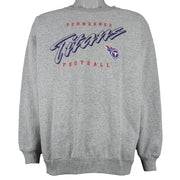 NFL (Logo Athletic) - Tennessee Titans Embroidered Crew Neck Sweatshirt 1990s Medium Vintage Retro Football