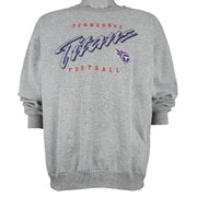 NFL (Logo Athletic) - Tennessee Titans Embroidered Crew Neck Sweatshirt 1990s Medium Vintage Retro Football