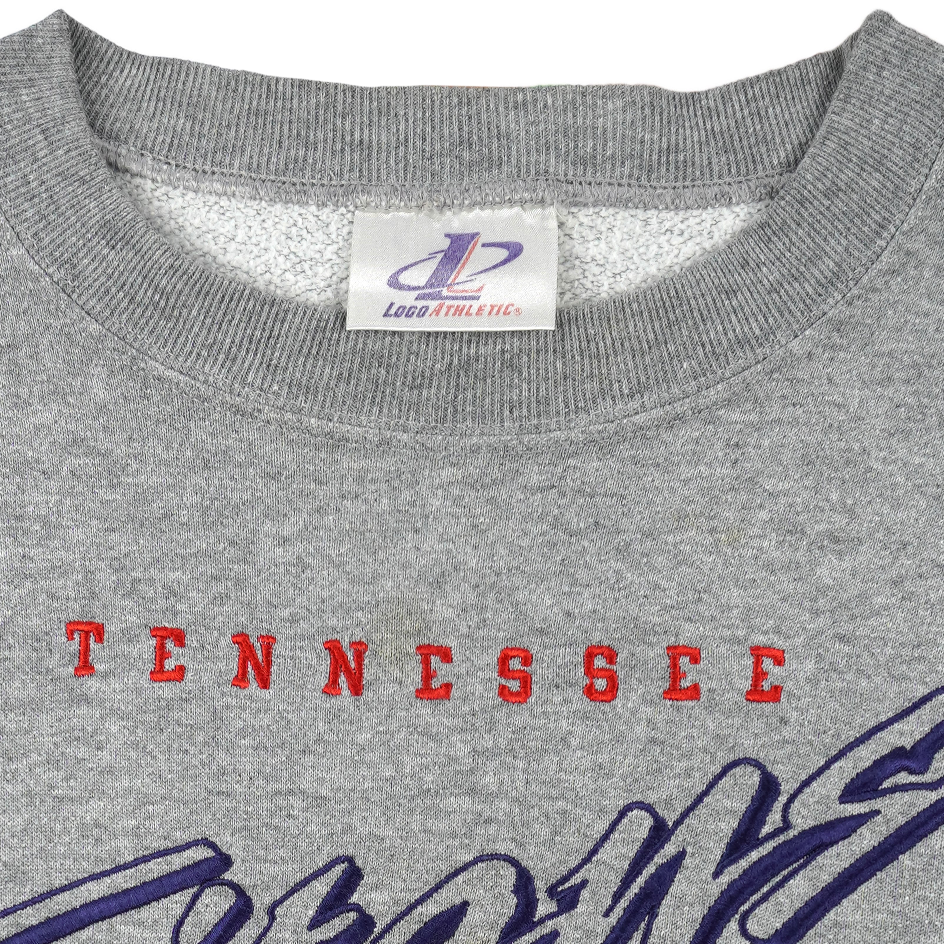 NFL (Logo Athletic) - Tennessee Titans Embroidered Crew Neck Sweatshirt 1990s Medium Vintage Retro Football