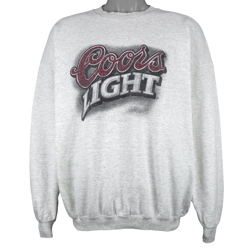 Vintage (Gildan) - Coors Light Spell-Out Crew Neck Sweatshirt 1990s X-Large Vintage Retro