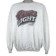 Vintage (Gildan) - Coors Light Spell-Out Crew Neck Sweatshirt 1990s X-Large Vintage Retro