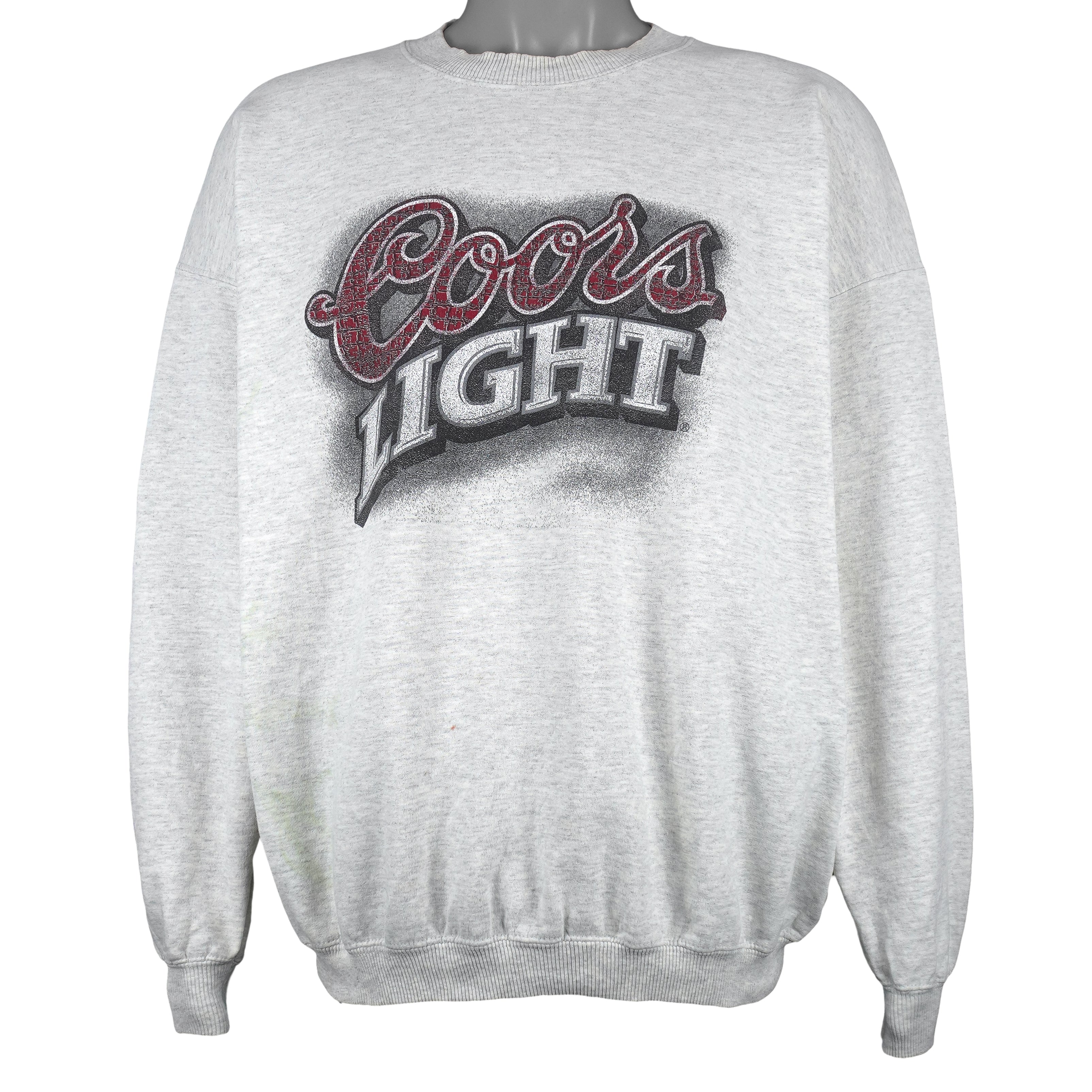 Vintage (Gildan) - Coors Light Spell-Out Crew Neck Sweatshirt 1990s X-Large Vintage Retro