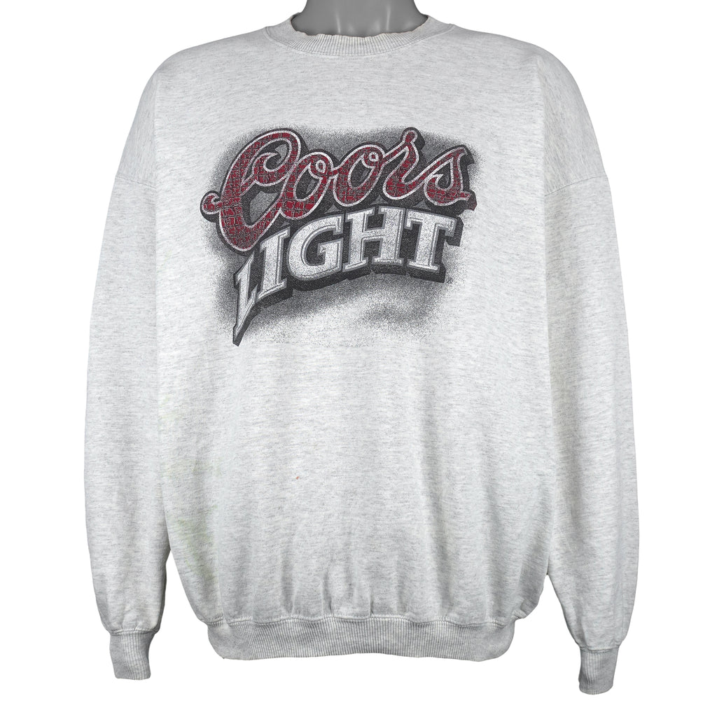 Vintage (Gildan) - Coors Light Spell-Out Crew Neck Sweatshirt 1990s X-Large Vintage Retro