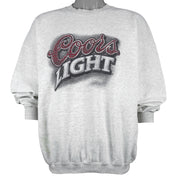 Vintage (Gildan) - Coors Light Spell-Out Crew Neck Sweatshirt 1990s X-Large Vintage Retro