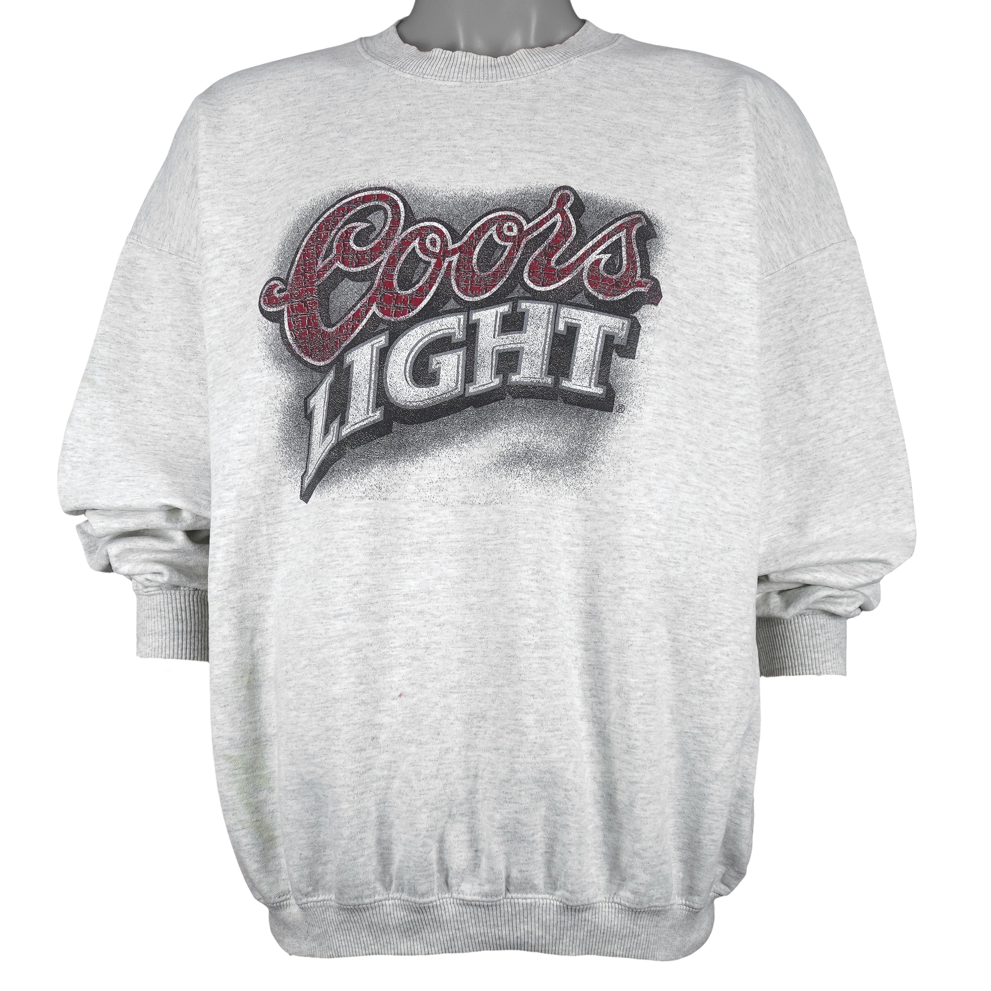 Vintage (Gildan) - Coors Light Spell-Out Crew Neck Sweatshirt 1990s X-Large Vintage Retro