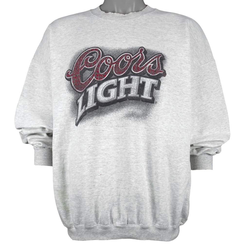 Vintage (Gildan) - Coors Light Spell-Out Crew Neck Sweatshirt 1990s X-Large Vintage Retro