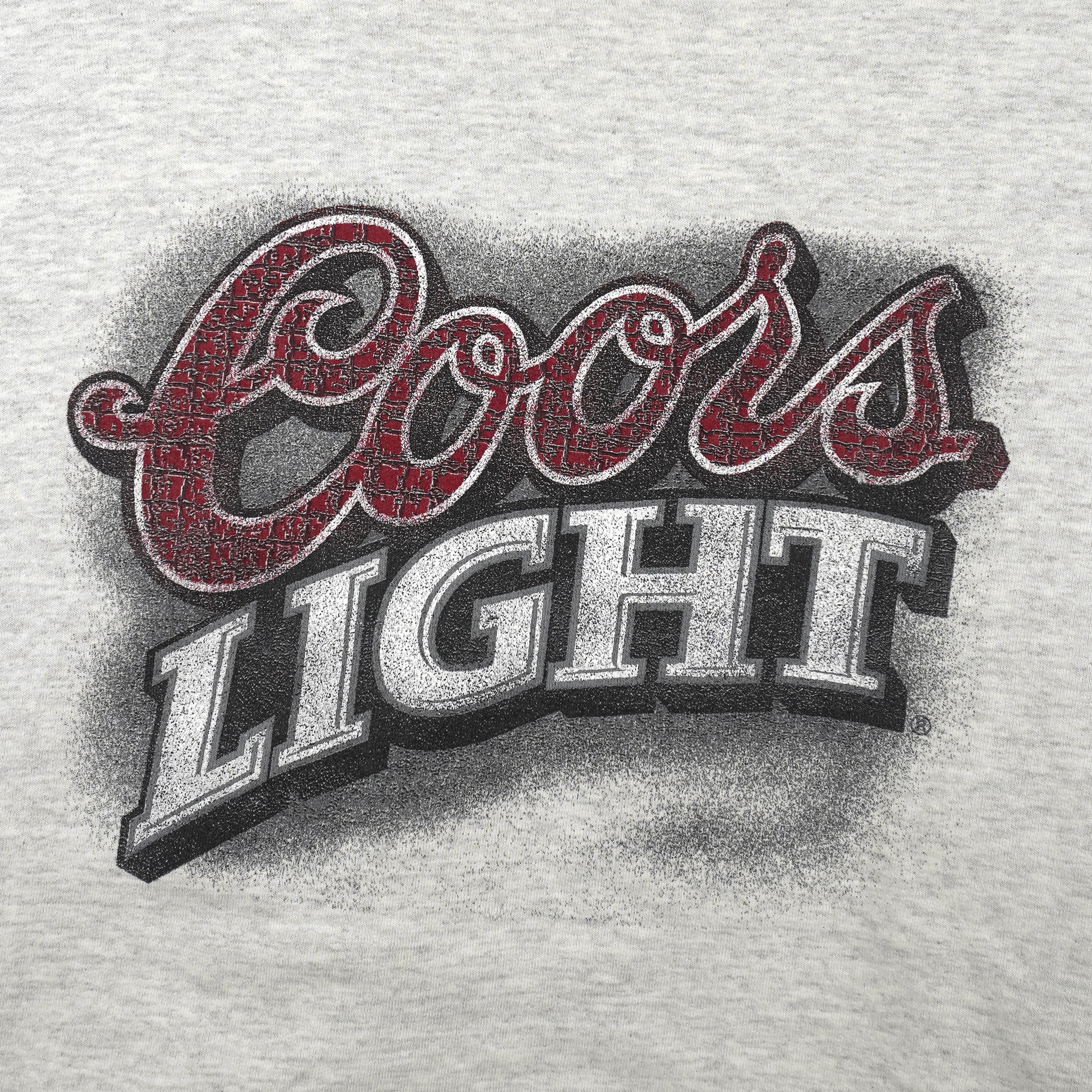 Vintage (Gildan) - Coors Light Spell-Out Crew Neck Sweatshirt 1990s X-Large Vintage Retro