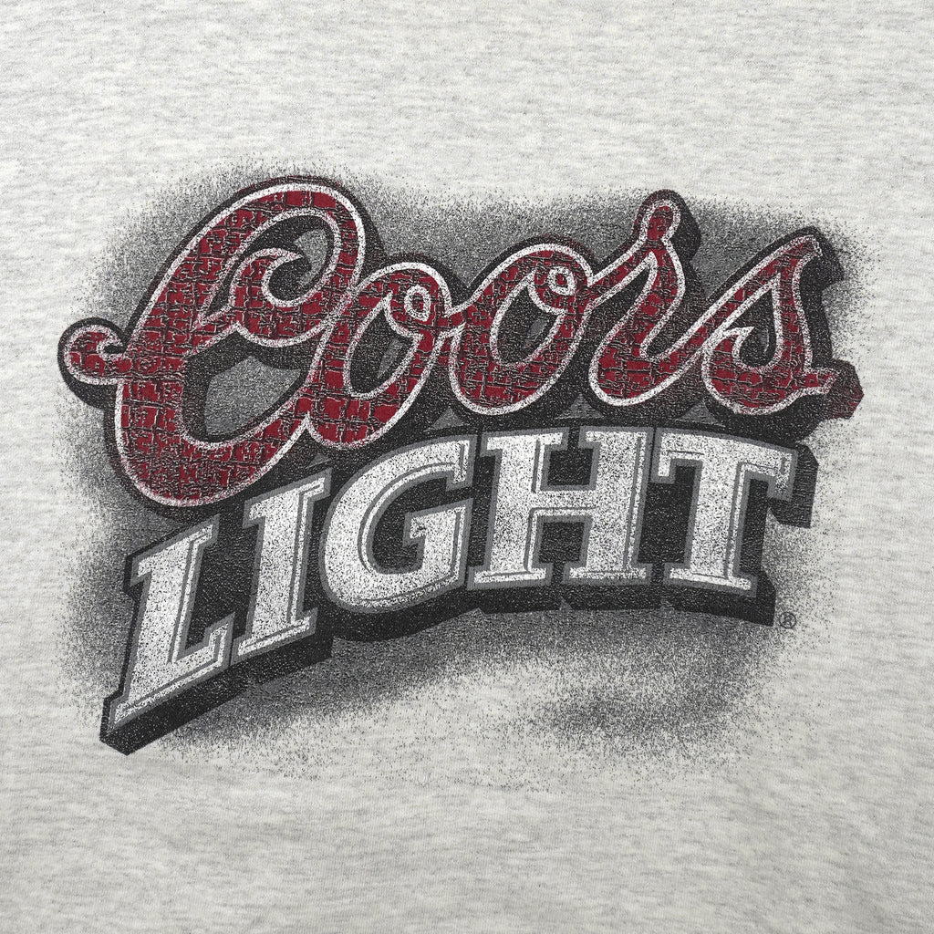 Vintage (Gildan) - Coors Light Spell-Out Crew Neck Sweatshirt 1990s X-Large Vintage Retro