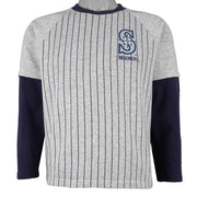 MLB - Seattle Mariners Pinstripe Long Sleeve Shirt 1990s Small Vintage Retro Baseball