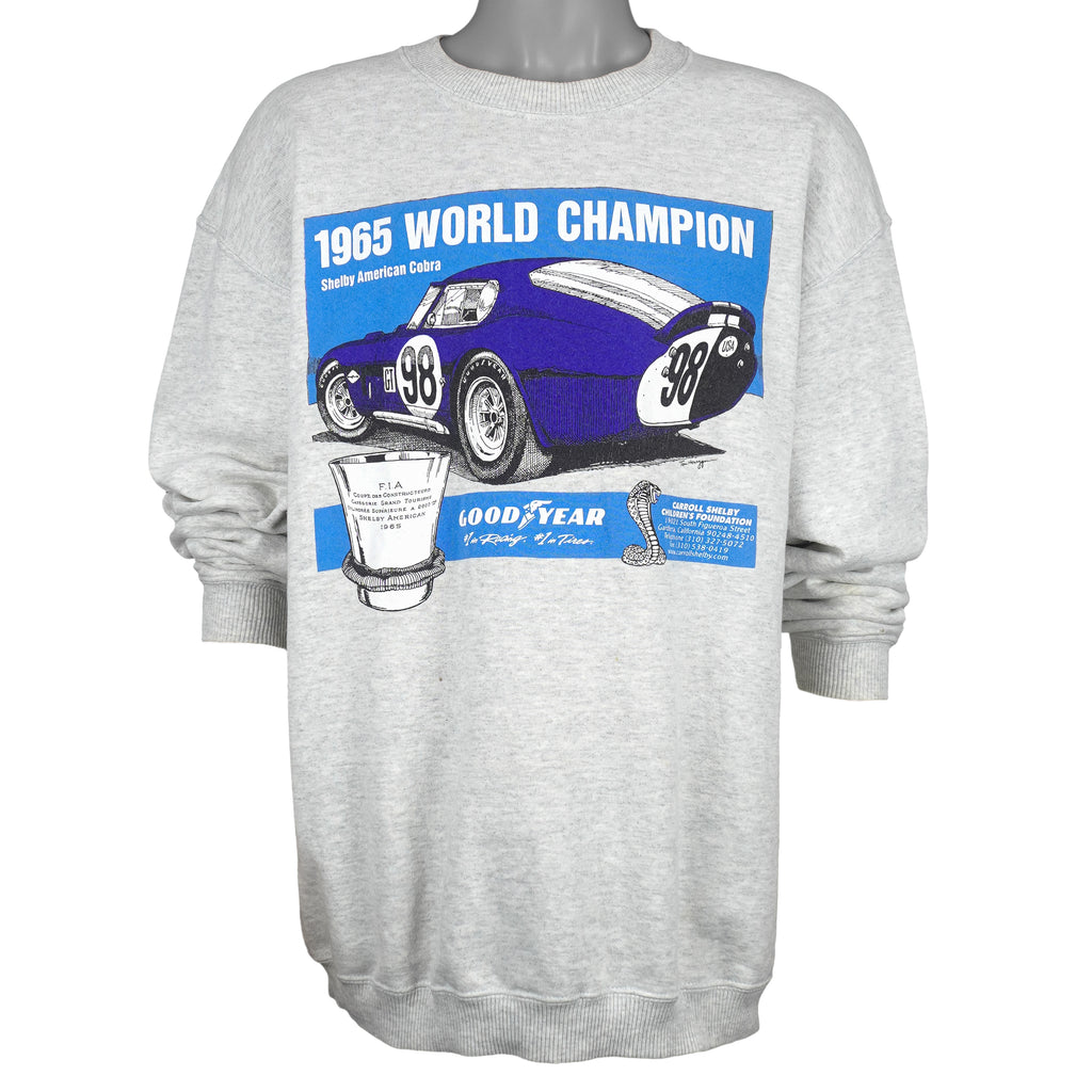 Vintage (Gildan) - Shelby American Cobra, 1965 World Champions Crew Neck Sweatshirt 1990s X-Large Vintage Retro