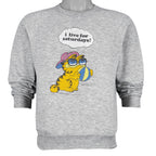 Vintage (Better T-shirt) - Garfield, I Live for Saturdays! Crew Neck Sweatshirt 1990s Large Vintage Retro