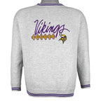 NFL (Cadre Athletic) - Minnesota Vikings Embroidered Sweatshirt 1990s Large Vintage Retro Football