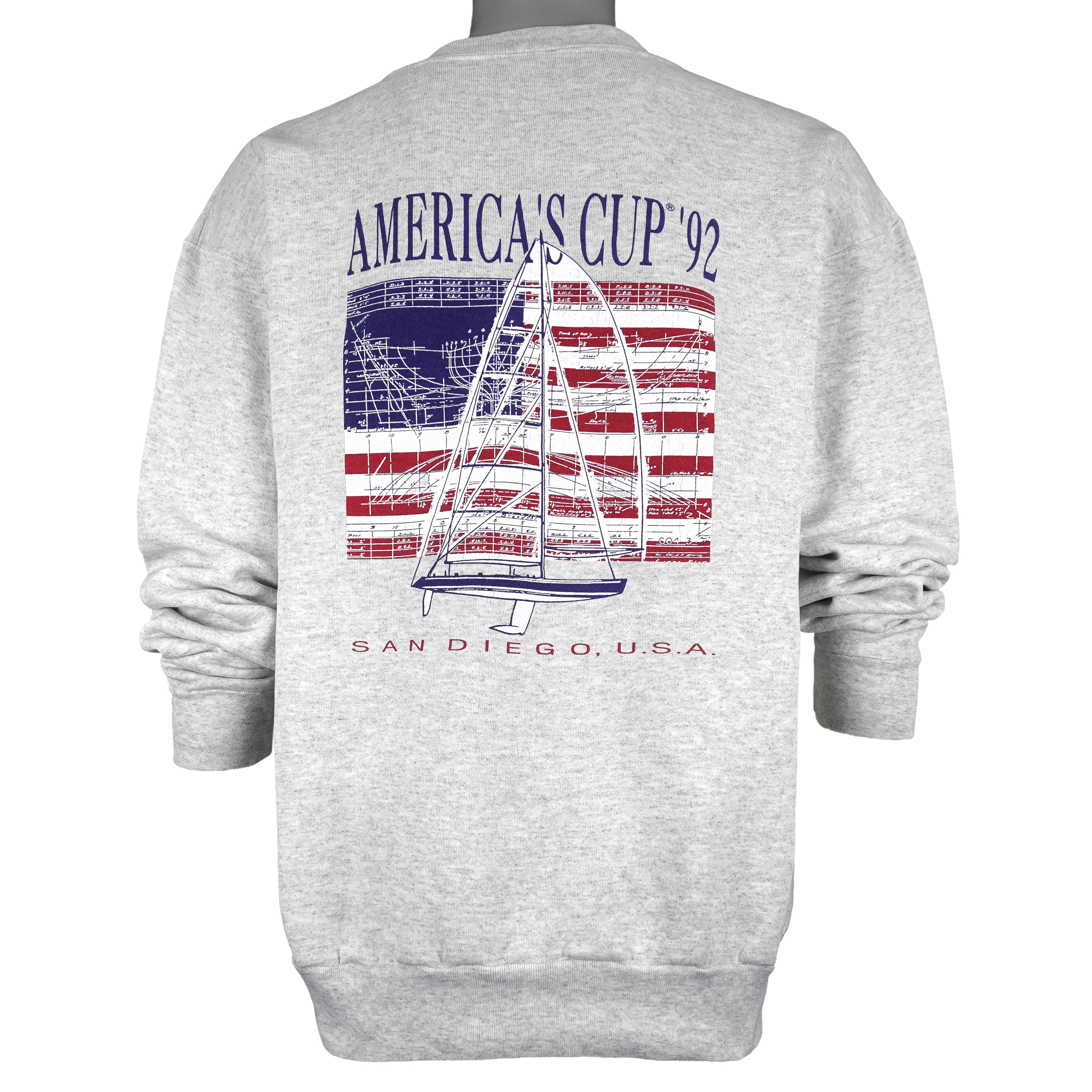 Vintage (Oneita) - Americas Cup 92, San Diego CA Crew Neck Sweatshirt 1992 XX-Large Vintage Retro