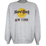 Vintage - Hard Rock Cafe, New York Crew Neck Sweatshirt 1990s Large Vintage Retro