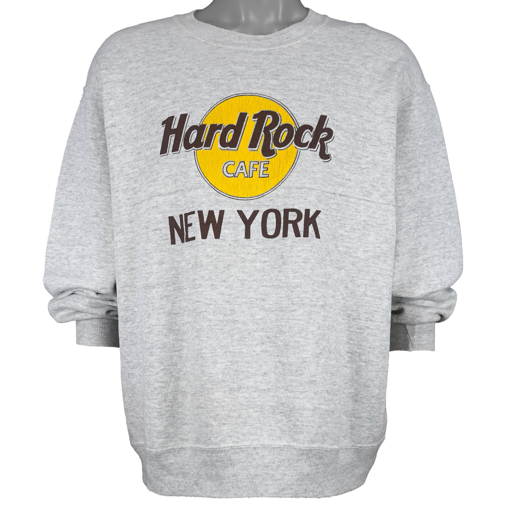 Vintage - Hard Rock Cafe, New York Crew Neck Sweatshirt 1990s Large Vintage Retro