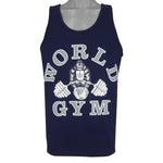 Vintage - World Gym Big Spell-Out Sleeveless Shirt Medium
