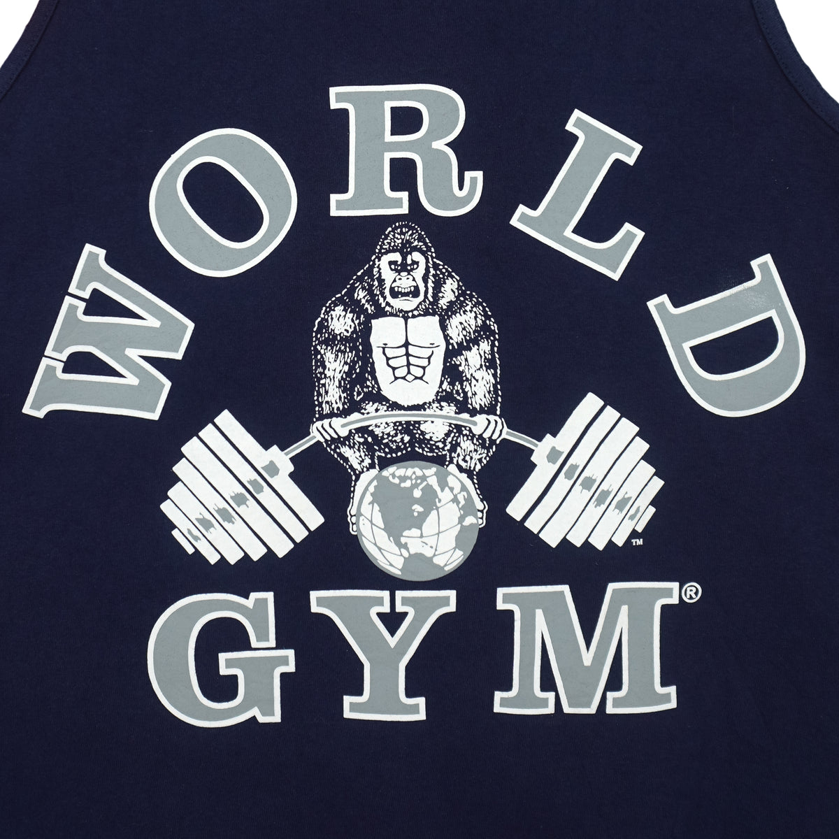 Vintage - World Gym, Big Spell-Out Sleeveless Shirt 1990s Medium Vintage Retro