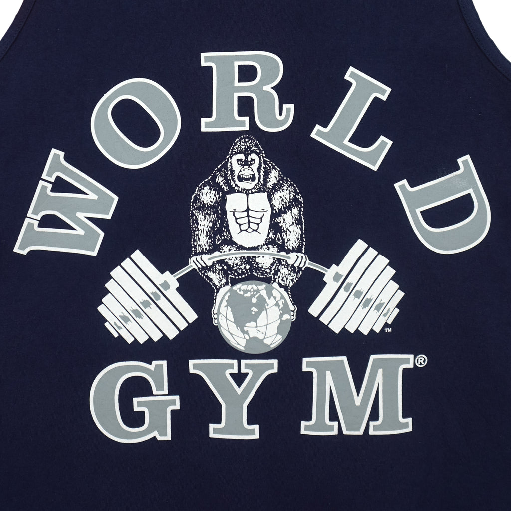 Vintage - World Gym, Big Spell-Out Sleeveless Shirt 1990s Medium Vintage Retro