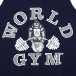 Vintage - World Gym, Big Spell-Out Sleeveless Shirt 1990s Medium Vintage Retro