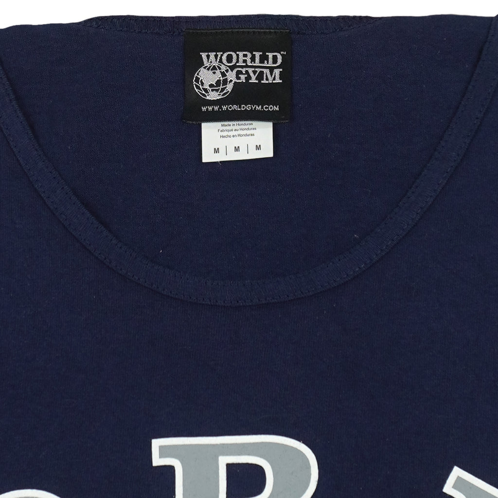 Vintage - World Gym, Big Spell-Out Sleeveless Shirt 1990s Medium Vintage Retro