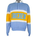 Vintage (Nutmeg Millis) - Sweden Spell-Out 1/4 Button Sweatshirt 1900s Medium Vintage Retro