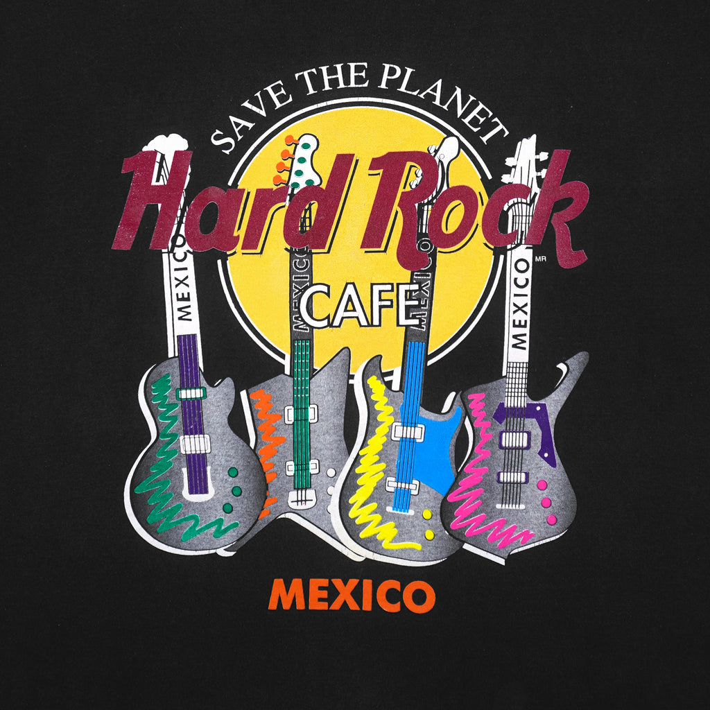 Vintage (Hard Rock) - Hard Rock Cafe Save the Planet Mexico Guitars T-Shirt 1990s X-Large Vintage Retro