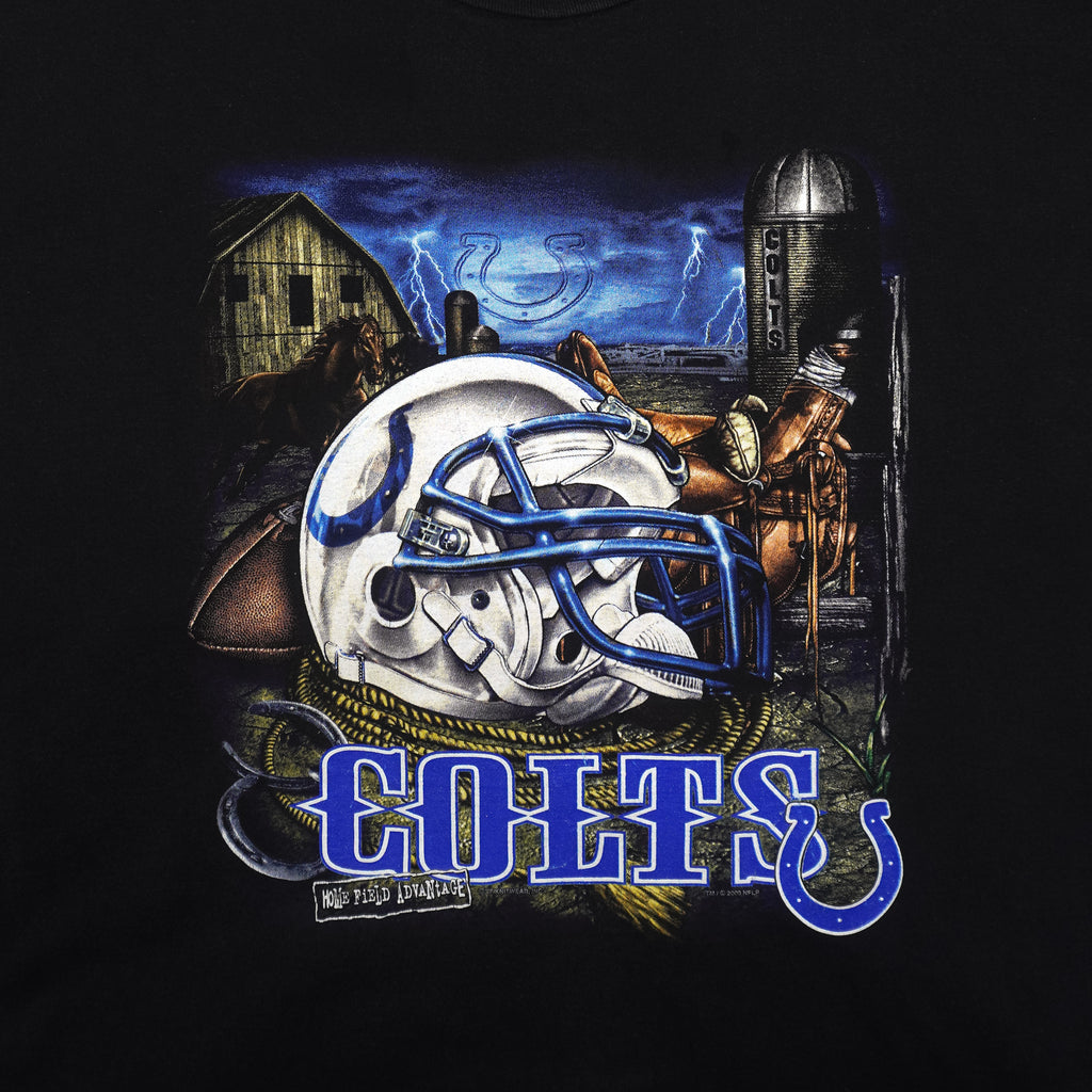 NFL (Lee) - Indianapolis Colts Helmet Spell-Out T-Shirt 2000 XX-Large Vintage Retro Football