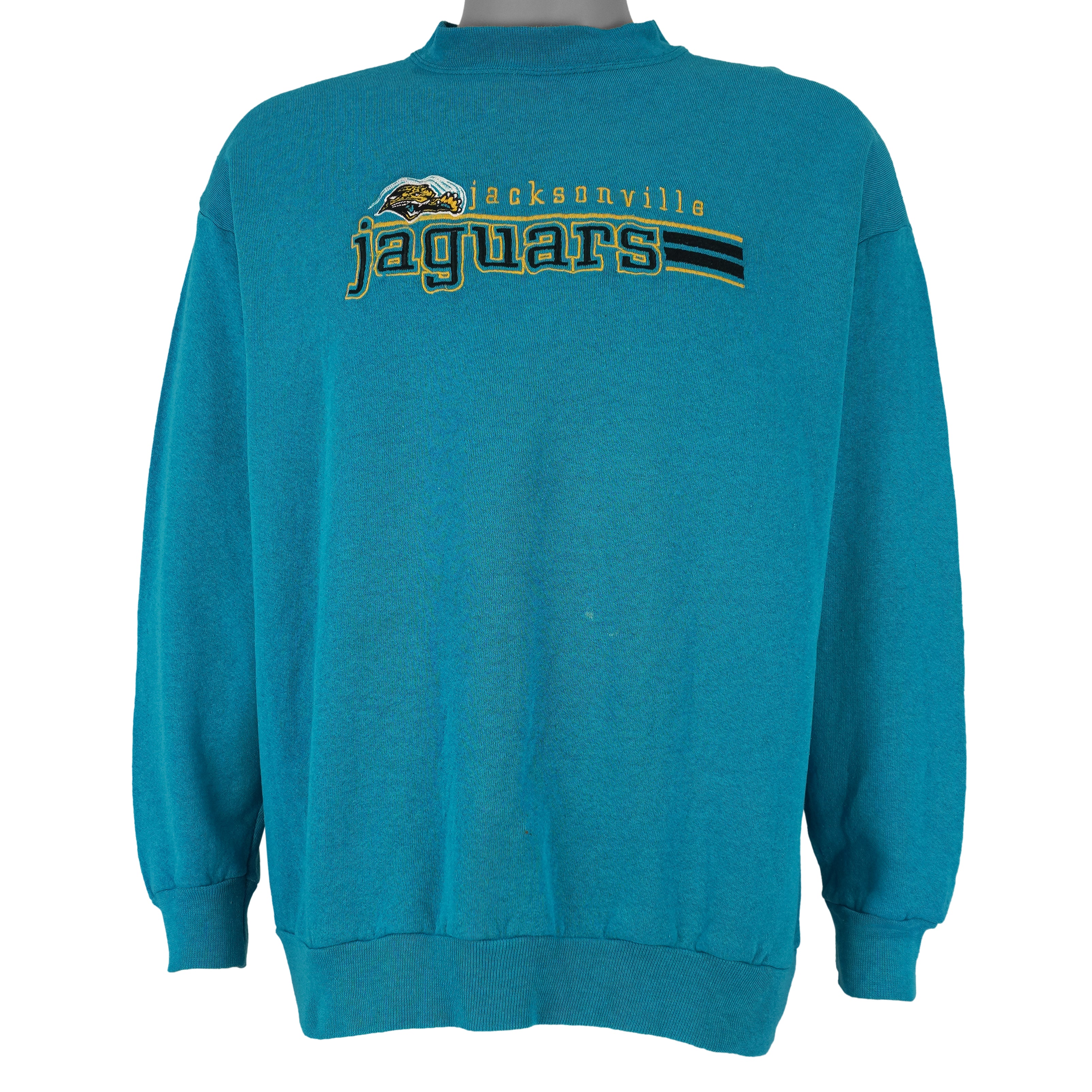 NFL (Logo 7) - Jacksonville Jaguars Crew Neck Sweatshirt 1990s Large Vintage Retro Football