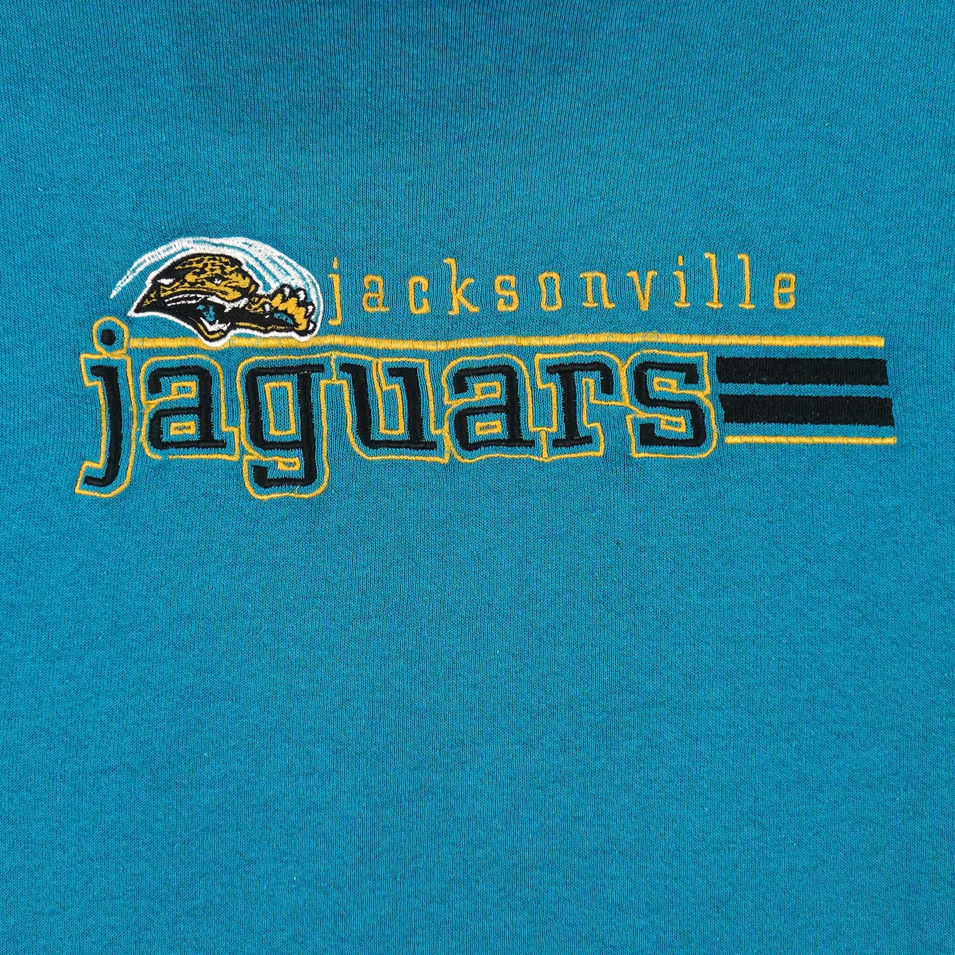 NFL (Logo 7) - Jacksonville Jaguars Crew Neck Sweatshirt 1990s Large Vintage Retro Football