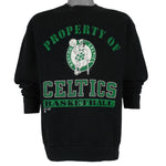 NBA (Salem) - Boston Celtics Basketball Spell-Out Sweatshirt 1990s Large Vintage Retro Basketball