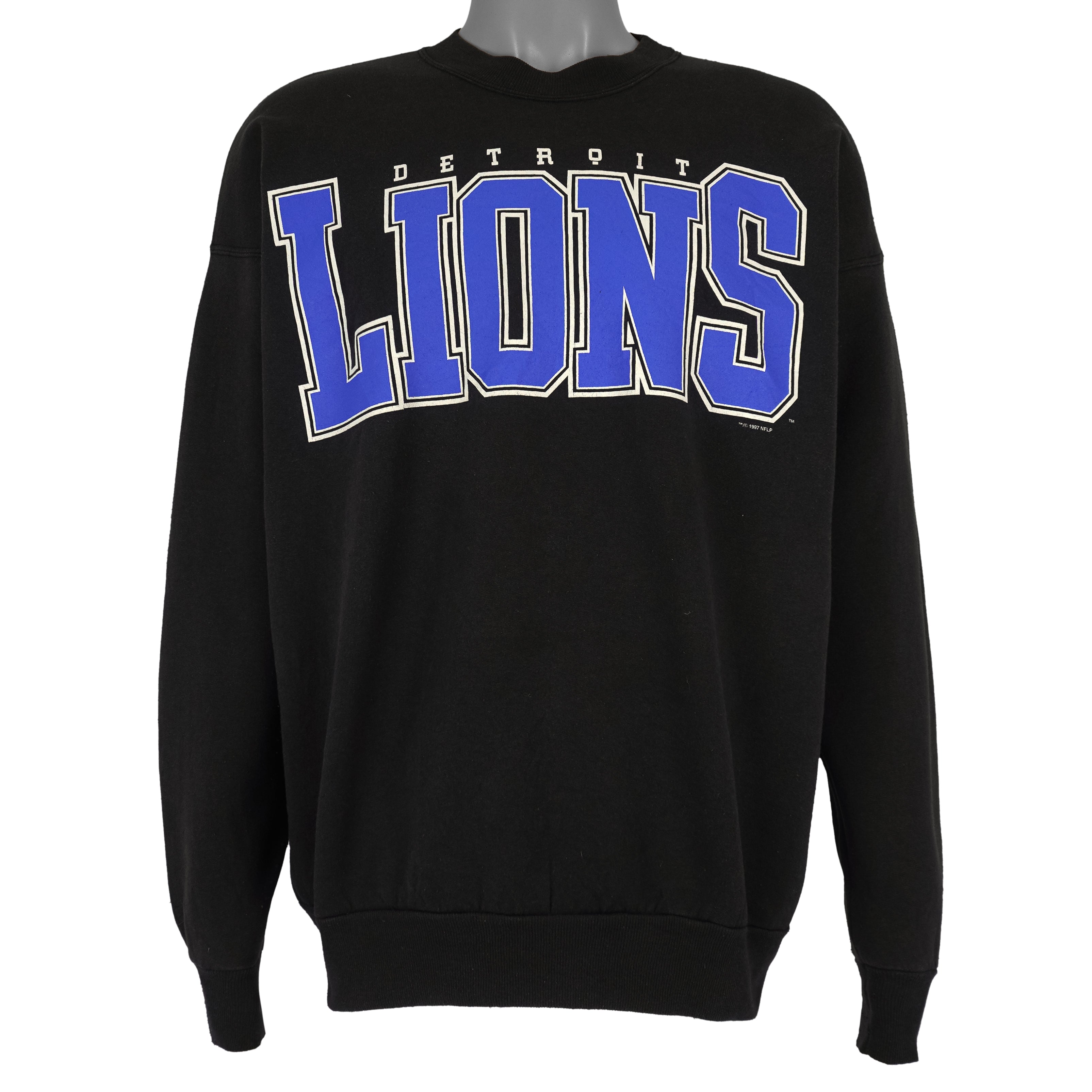 NFL - Detroit Lions Crew Neck Sweatshirt 1997 X-Large Vintage Retro Football