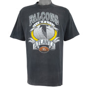 NFL (Competitor) - Atlanta Falcons Spell-Out T-Shirt 1992 Large Vintage Retro Football