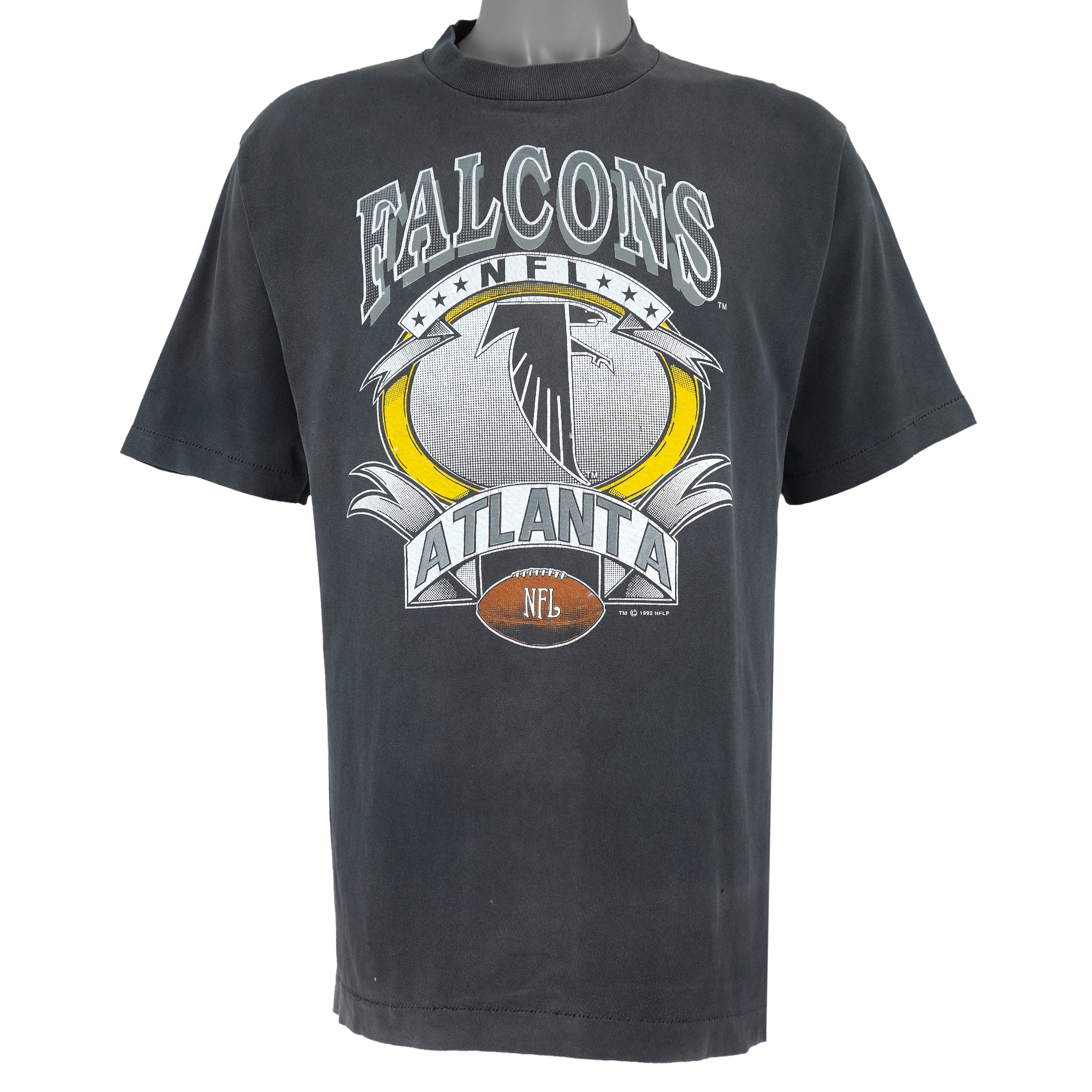 NFL (Competitor) - Atlanta Falcons Spell-Out T-Shirt 1992 Large Vintage Retro Football