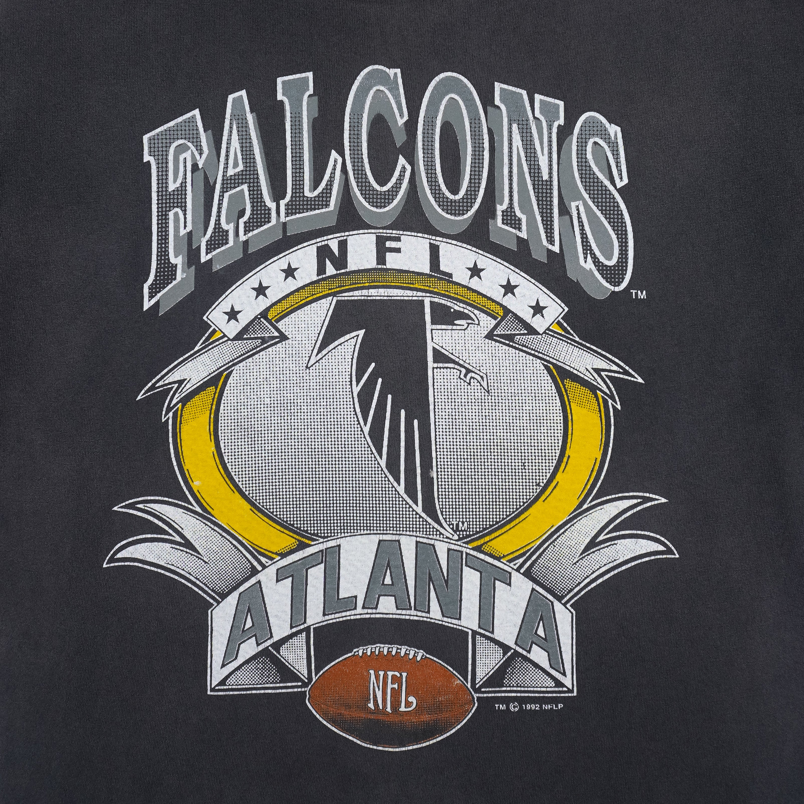NFL (Competitor) - Atlanta Falcons Spell-Out T-Shirt 1992 Large Vintage Retro Football