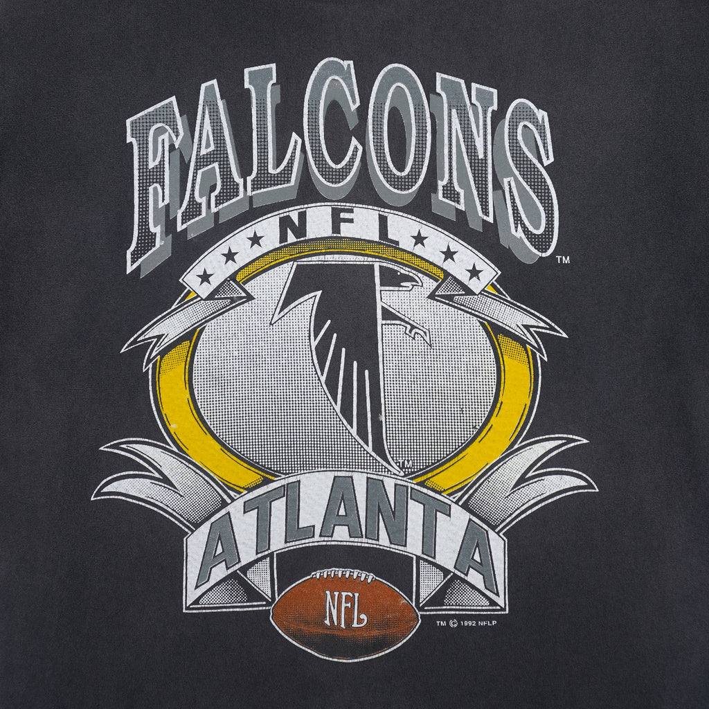 NFL (Competitor) - Atlanta Falcons Spell-Out T-Shirt 1992 Large Vintage Retro Football